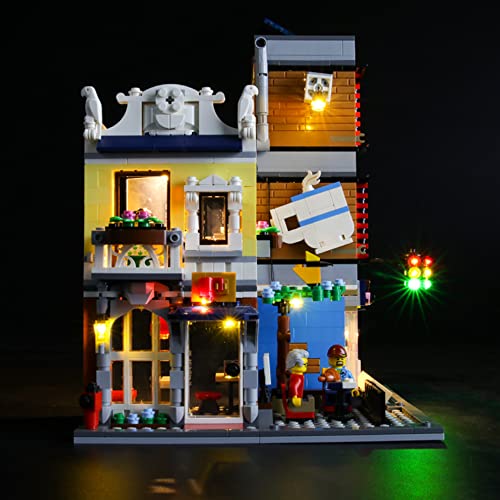 TZH Kit De Iluminación LED para Lego 31097, Tiendas De Mascotas Y Cafeterías, Fuente De Alimentación USB, Bloques De Construcción Juego De Iluminación Compatible con Lego, Modelo No Incluido