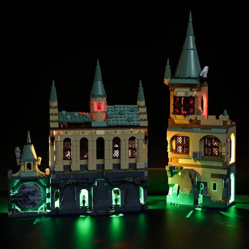 TZH Kit De Iluminación LED para Lego 76389 Juego De Luces Alimentadas por USB Compatible con La Cámara Secreta De Hogwarts Modelo De Bloques De Construcción Accesorios De Montaje De Bricolaje