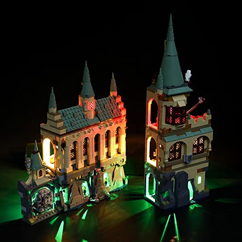 TZH Kit De Iluminación LED para Lego 76389 Juego De Luces Alimentadas por USB Compatible con La Cámara Secreta De Hogwarts Modelo De Bloques De Construcción Accesorios De Montaje De Bricolaje