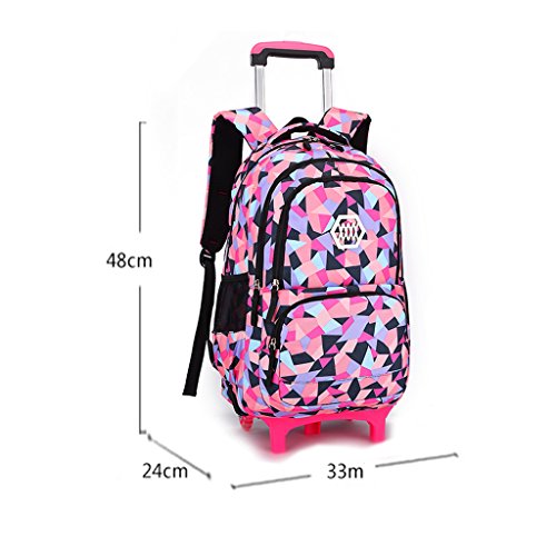 UEK Mochilas Escolares Mochila con Ruedas para Escolares Viajar (2 Ruedas)