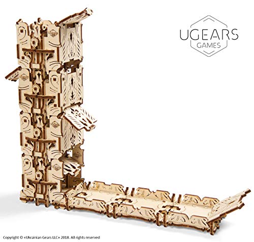 UGEARS Modelo Mecánico Puzzle 3D - Torre de Dados Modular de Madera - Dice Tower - 4 Copas de Dados Maquetas para Construir Adultos para Juegos de Mesa Juego de Cartas Rompecabezas Adultos