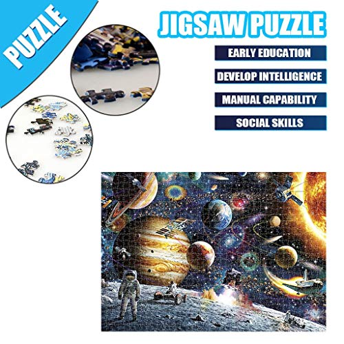 UHvEZ 1000pcs_Adult Puzzle_Moto Super Moto_Decoración de Juguetes de Arquitectura de Paisaje Sala de Alivio de presión de Vida Adulta_50x75cm