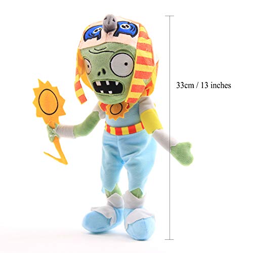 uiuoutoy 2 unids/set plantas vs zombies Plushies caballero zombi el faraón de Egipto zombi pvz juguetes de peluche suaves muñecas de regalo