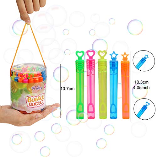 Ulikey 40 PCS Pompas de Jabón de 5 Colores Varitas, Varita de Burbuja, Tubos para Crear Burbujas de Jabon, Surtidos Pompas Jabon para Favores De Fiesta, Juguetes para Niños Exterior Interior