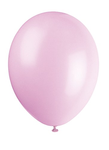 Unique Party-80015 Globos de Látex de 30 cm, Color Rosa (Powder Pink), Pack de 10 (80015)