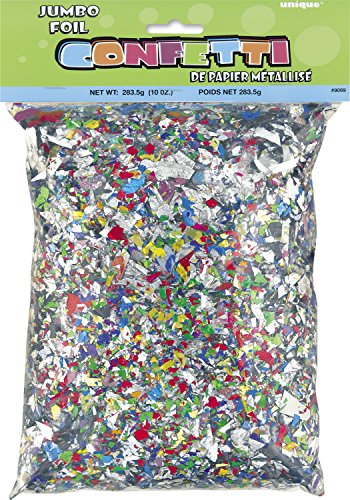 Unique Party- Confetti metálico, Multicolor, 280 gr (9069) , color/modelo surtido