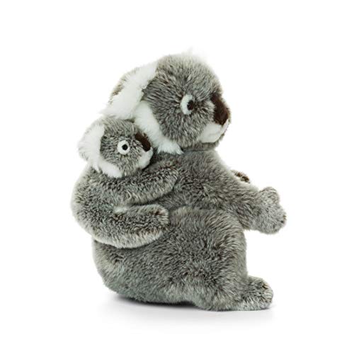 Universal Trends WWF16898 - Peluche de mamá Koala con cría (28 cm), Color Gris