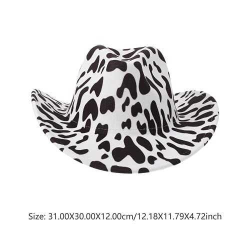 Unomor Sombrero Vaquero Gorro Vaquero- Faux Fieltro Occidental Sombrero Vaquero Sombrero Ancho Aire Libre Fedora con Correa- Apto para Mujeres Y Hombres Vestidos de Fiesta Y