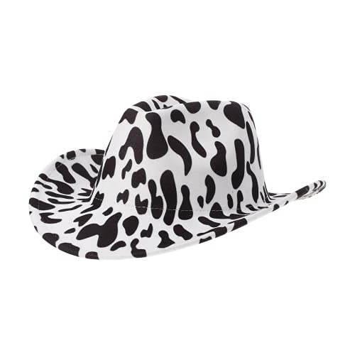 Unomor Sombrero Vaquero Gorro Vaquero- Faux Fieltro Occidental Sombrero Vaquero Sombrero Ancho Aire Libre Fedora con Correa- Apto para Mujeres Y Hombres Vestidos de Fiesta Y