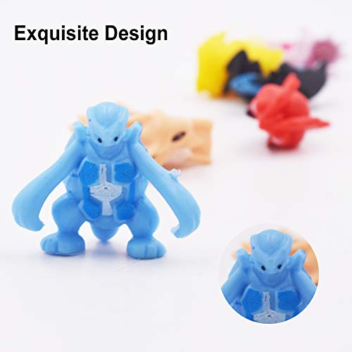 U/R 24 Piezas Monster Mini Figure 2-3cm in Random+12 Piezas Pulsera de Silicona，Fiesta para niños y Adultos,Estilo Aleatorio, Puede Que no Sea Estilo de Imagen.