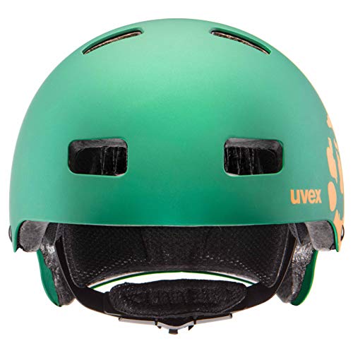 uvex Casco de Bicicleta Unisex Juvenil de 3 CC, Color Verde Oscuro, Mate, 51-55 cm