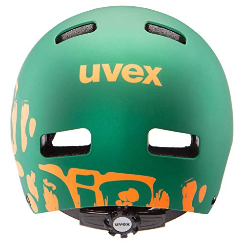 uvex Casco de Bicicleta Unisex Juvenil de 3 CC, Color Verde Oscuro, Mate, 51-55 cm