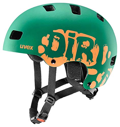 uvex Casco de Bicicleta Unisex Juvenil de 3 CC, Color Verde Oscuro, Mate, 51-55 cm