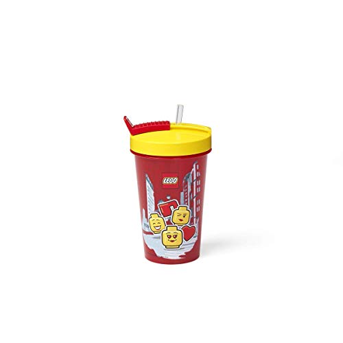 Vaso LEGO con pajita niña