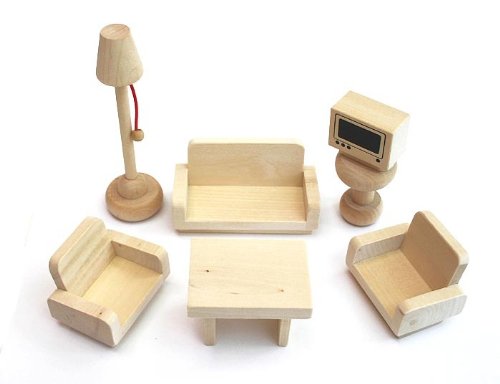 VDP Freda - Juego de Muebles para muñecas (Madera, 28 Piezas)