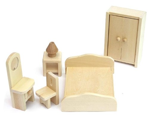 VDP Freda - Juego de Muebles para muñecas (Madera, 28 Piezas)