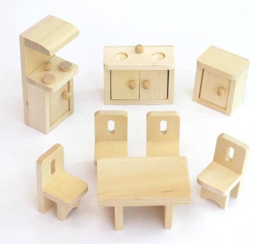 VDP Freda - Juego de Muebles para muñecas (Madera, 28 Piezas)