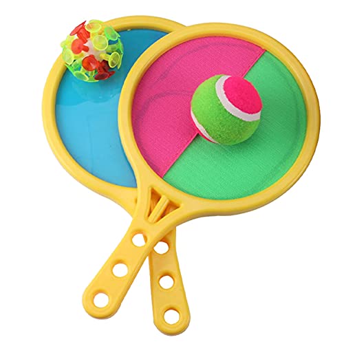 Vecksoy Juego de pelota de lanzamiento y captura al aire libre Raqueta Deportes Paddle Ball Juegos de playa para juegos de deportes familiares con 2 palas y 2 bolas