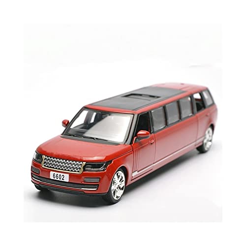 Vehículo a Escala 1:32 For R-Ange R-sobre Aleación De Alarga Limusina Metal Diecast Modelo De Automóvil Pull Back Flashing Musical Kids Toy Vehicles Gift (Color : Red)