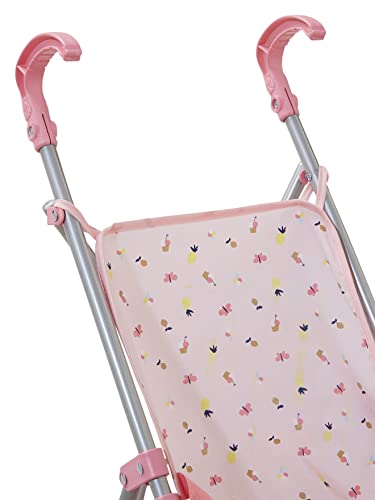 VERTBAUDET Silla de Paseo Tipo Paraguas para muñecas Rosa Fuerte Liso con Motivos Unica