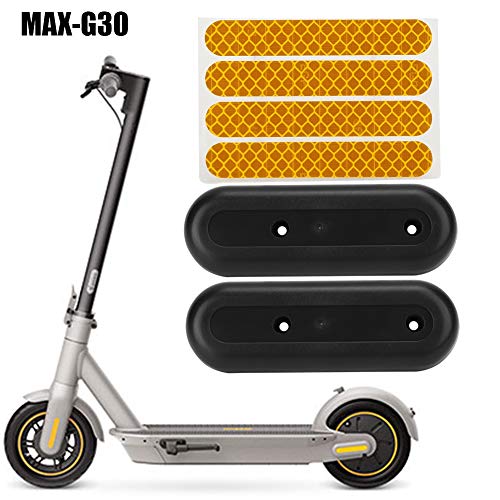 VGEBY Carcasa Protectora y Pegatinas Reflectantes de la Cubierta del Cubo de la Rueda, Carcasa Protectora de E-Scooter con Pegatina Reflectante para Ninebot MAX-G30