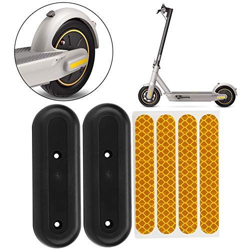 VGEBY Carcasa Protectora y Pegatinas Reflectantes de la Cubierta del Cubo de la Rueda, Carcasa Protectora de E-Scooter con Pegatina Reflectante para Ninebot MAX-G30