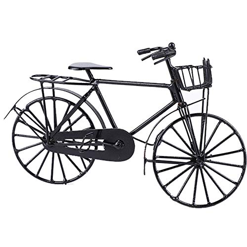 ViaGasaFamido Bicicleta de Casa de Muñecas, 1:12 Bicicleta de Metal en Miniatura Aspecto Exquisito No Tóxico Y Respetuoso con el Medio Ambiente para Niños para la Decoración