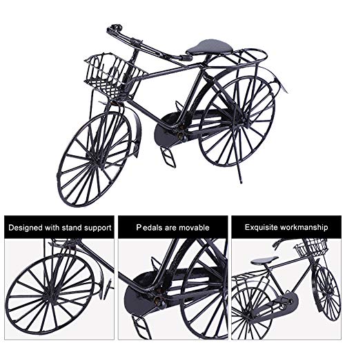 ViaGasaFamido Bicicleta de Casa de Muñecas, 1:12 Bicicleta de Metal en Miniatura Aspecto Exquisito No Tóxico Y Respetuoso con el Medio Ambiente para Niños para la Decoración