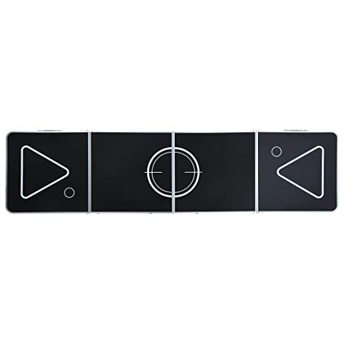 vidaXL Mesa de Beer Pong Plegable Juegos Recreativos Fiestas Reuniones Manteles Hogar Casa Salones Locales Celebraciones Negro 240 cm