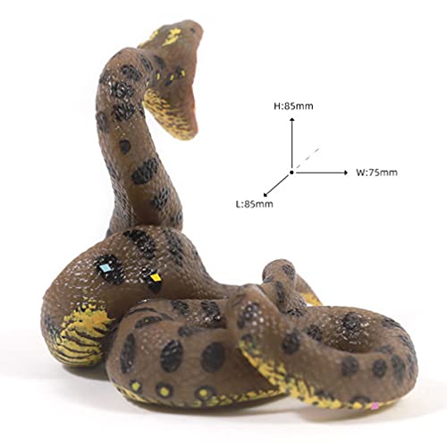 VILLCASE 4 PCS Snake Toys Artificial Python Cobra Snakes Lifelike Animal Modelo Truco Juguete de Broma para El Favor de La Fiesta de Fidget Quirky