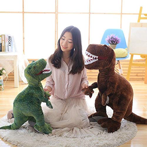 Vinteen Triceratops Dinosaurio de Peluche de Juguete muñeca muñeca Tiranosaurio Niño Boy Almohada Regalo de cumpleaños Hold Al irse a Dormir Ragdoll muñeca (Color : Verde, tamaño : 50CM)