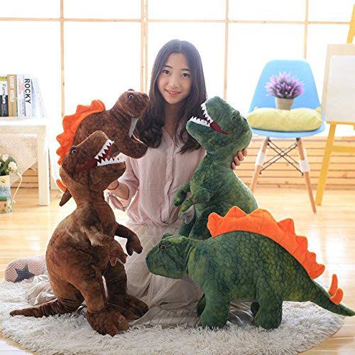 Vinteen Triceratops Dinosaurio de Peluche de Juguete muñeca muñeca Tiranosaurio Niño Boy Almohada Regalo de cumpleaños Hold Al irse a Dormir Ragdoll muñeca (Color : Verde, tamaño : 50CM)