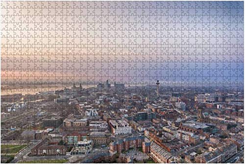 Vista panorámica del barrio de Alfama, Lisboa, Portugal, rompecabezas grandes de 500 piezas para adultos, juguetes educativos para niños, juegos creativos, entretenimiento, rompecabezas de madera, de