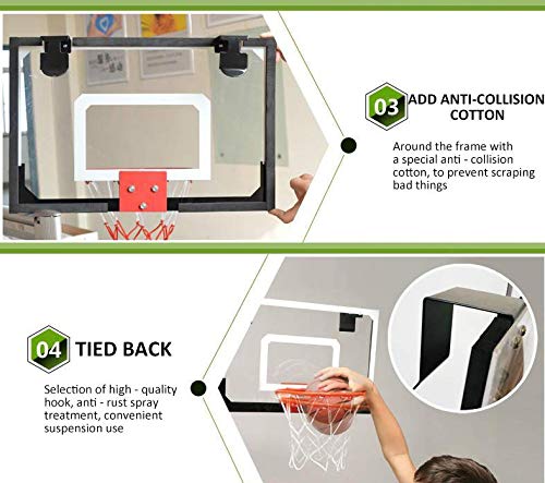 VOLORE Mini Canasta Interior de Baloncesto Canasta Baloncesto Tablero Juego Interior Oficina Habitación Jardín Aro Baloncesto Novedad Divertido Juego de Juguetes