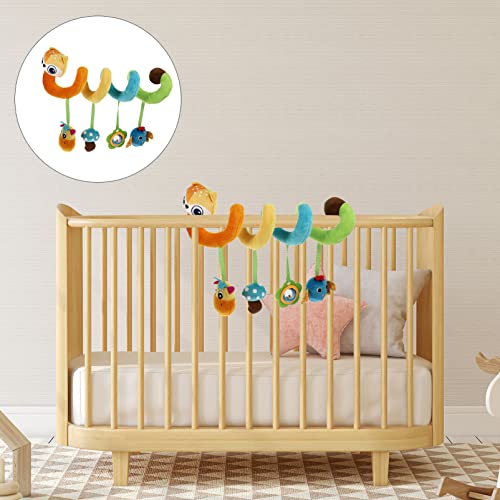 VOSAREA Baby Cuna Colgando Enjuague Juguetes Espiral Peluche Cochecito Juguete Animal Soft Squeaky Juguetes Cuna Cuna P C Prom Asiento de Coche Juguete con Campana para Cuna de Bebé