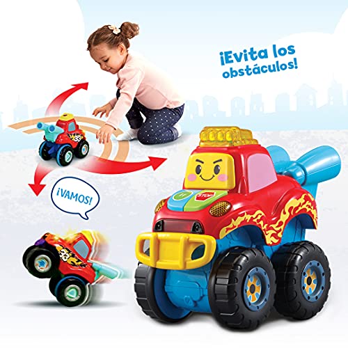 VTech - Monster Truck, camión interactivo, juguete educativo para niños +12 meses, aprende educación vial, multicolor, versión ESP (3480-546422)