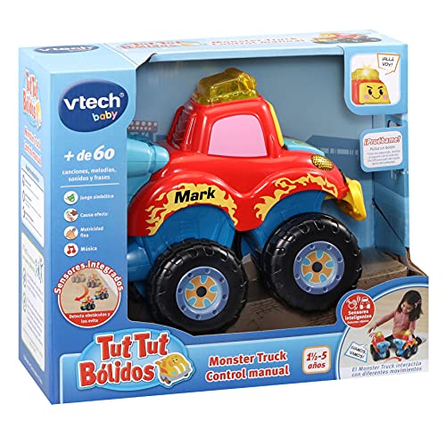 VTech - Monster Truck, camión interactivo, juguete educativo para niños +12 meses, aprende educación vial, multicolor, versión ESP (3480-546422)