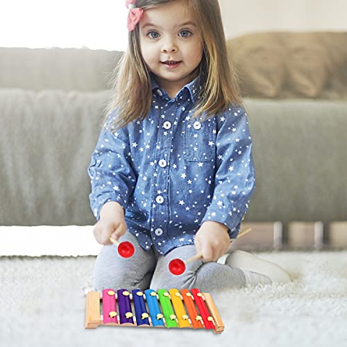 VVRB TS Xilófono Infantil Xylophone Glockenspiel de Madera de Colores Juguete de Instrumentos Musicales para Niños, Stem Educación Intelectual Juguetes Que Despiertan el Talento Musical