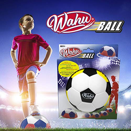 WAHU Ball Negro y Amarillo, El Innovador Medio balón, para Amantes del fútbol, 918030.012