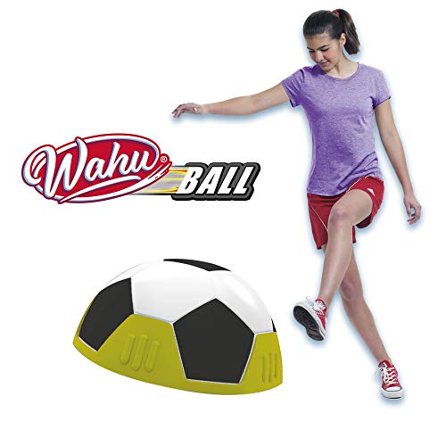 WAHU Ball Negro y Amarillo, El Innovador Medio balón, para Amantes del fútbol, 918030.012