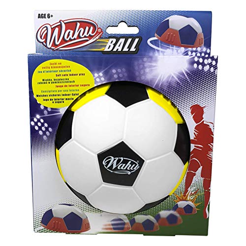 WAHU Ball Negro y Amarillo, El Innovador Medio balón, para Amantes del fútbol, 918030.012