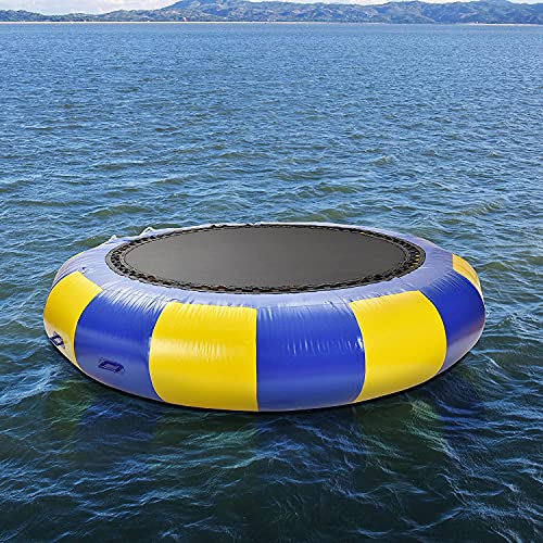 WANXJM Trampolín De Agua De 10 Pies, Trampolín De Agua, Escalera De Cuerda con Bomba De Aire, Piscina para Niños Y Adultos, Parque Infantil/Plataforma De Pesca Y Ocio