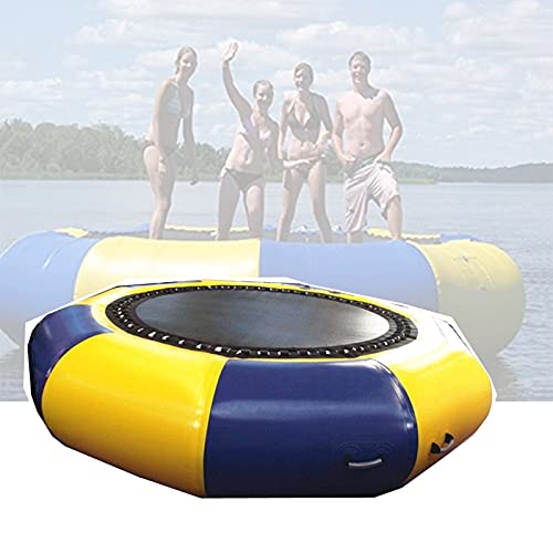 WANXJM Trampolín De Agua De 10 Pies, Trampolín De Agua, Escalera De Cuerda con Bomba De Aire, Piscina para Niños Y Adultos, Parque Infantil/Plataforma De Pesca Y Ocio