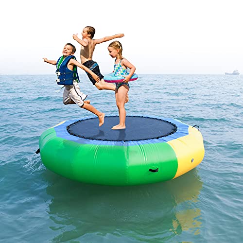 WANXJM Trampolín Grande de 13 pies Plataforma de Juego Inflable de Juguete acuático al Aire Libre, Hamaca de Agua, Flotador de Piscina para Adultos, trampolín de Agua