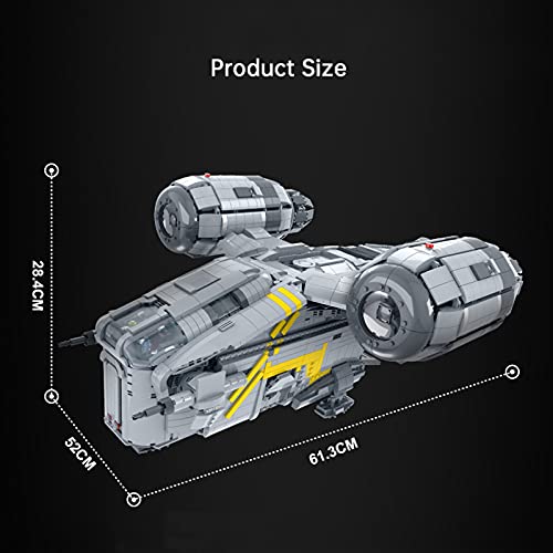 WANZPITS 032002 Kit De Modelo De Tecnología De Afeitar Gigante, Gigante Super Starship Moc Terminal Set De Terminal Star Wars Series Decorative Building Blocks Children Game Juguete DIY, Gris