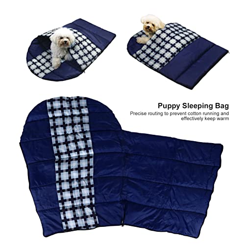 WANZSC Saco de Dormir para Cachorros Cableado preciso Cálido Cómodo Ligero Portátil Impermeable Saco de Dormir para Perros para Actividades al Aire Libre como Acampar, Viajar, IR de excursión