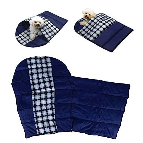 WANZSC Saco de Dormir para Cachorros Cableado preciso Cálido Cómodo Ligero Portátil Impermeable Saco de Dormir para Perros para Actividades al Aire Libre como Acampar, Viajar, IR de excursión