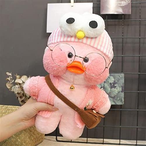 Wefeelm 30CM Rosa Mimi Pato Amarillo Peluche Juguete Lindo Muñeca de Peluche Suave Muñecas de Animales Niños Juguetes Regalo de Cumpleaños para Niña