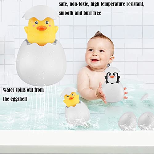 WEFH Natación Plaything Juguete De Baño Ducha Juguetes Divertidos Playa Niño Nube Pato Huevo, Blanco y Amarillo