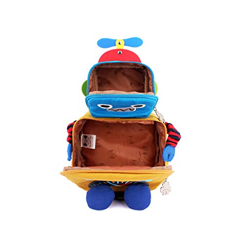 Wenlia Bolso bandolera para niños pequeños, lindo bolso escolar con robot para niños con gran capacidad para jardín de infantes, bolso de viaje para niños y niñas